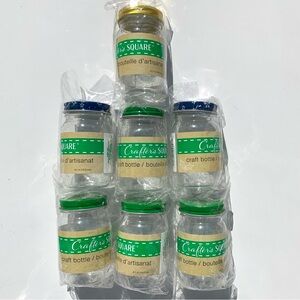 lot of 7 Crafter's Square plastic craft bottles 4.1 inch clear 195464048474 NEW